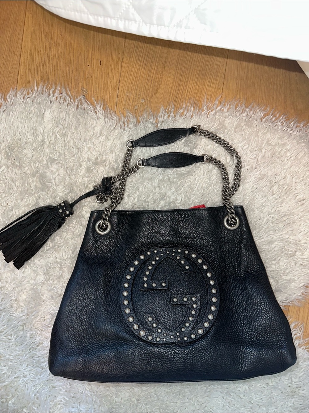 Gucci Black Studded Soho Tote